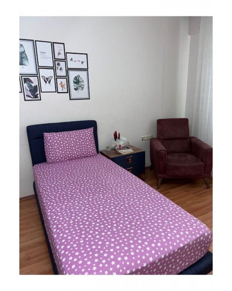 Tek Kişilik Lastikli Çarşaf (Yastıklı)