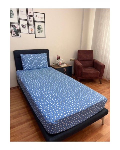 Tek Kişilik Lastikli Çarşaf (Yastıklı)
