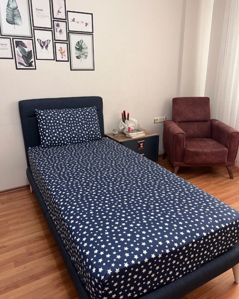 Tek Kişilik Lastikli Çarşaf (Yastıklı)