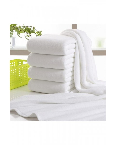 Preminyum El-yüz-baş Otel Havlusu 2 Adet %100 Pamuklu Banyo Havlusu Yüksek Kalite 50*90 Cm - Beyaz 50 x 90