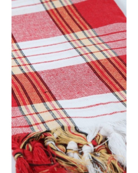 Klasik Hamam Peştamalı, %100 Pamuk, 80x180 Cm.-kırmızı 80 x 180