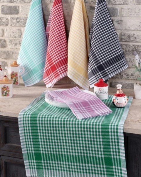 Pöti Kareli 6li Mutfak Kurulama Bezi 50x70cm Kenarları Dikişlidir 45 x 70 Pöti Kareli 6li Mutfak Kurulama Bezi 50x70cm Kenarları Dikişlidir 45 x 70