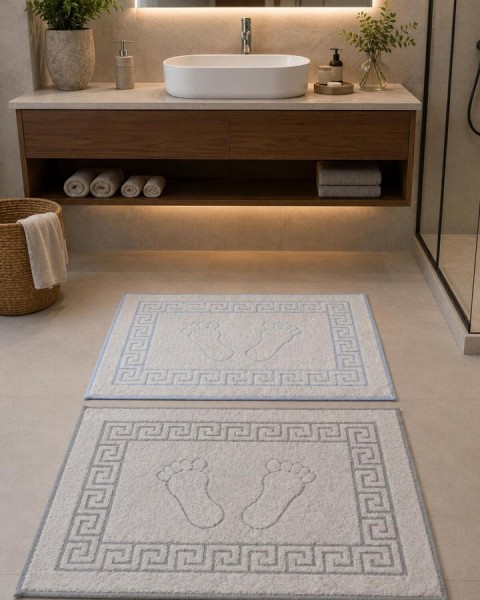 %100 Organik Pamuklu 50 X 70 Otantik Havlu Banyo Ve Lavabo Paspası