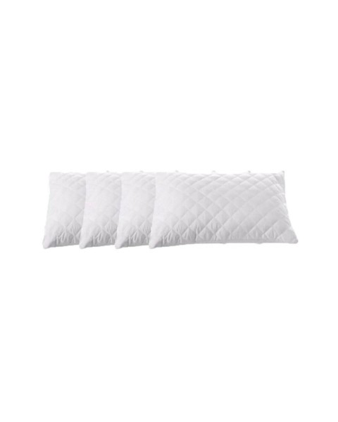 4 Adet Kapitoneli Fermuarlı Yastık Alezi 50x70 cm  50 x 70  beyaz