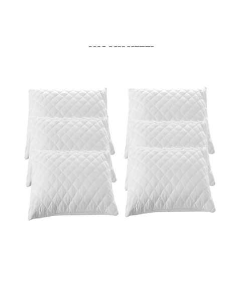6 Adet 50x70  Kapitoneli Fermuarlı Yastık Koruyucu Alez  70 x 52  beyaz