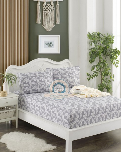 Çift Kişilik lastikli Çarşaf Takımı Yastığı kapaklı 35 cm köşe derinliği Çift Kişilik 160 x 200  beyaztüy