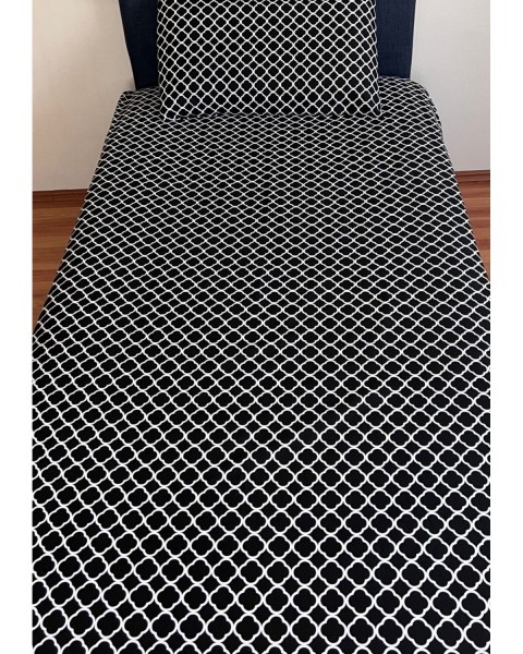 Fitted Lastikli Çarşaf (YASTIKLI) Takımı Siyah 100 x 200 100 x 200  siyah