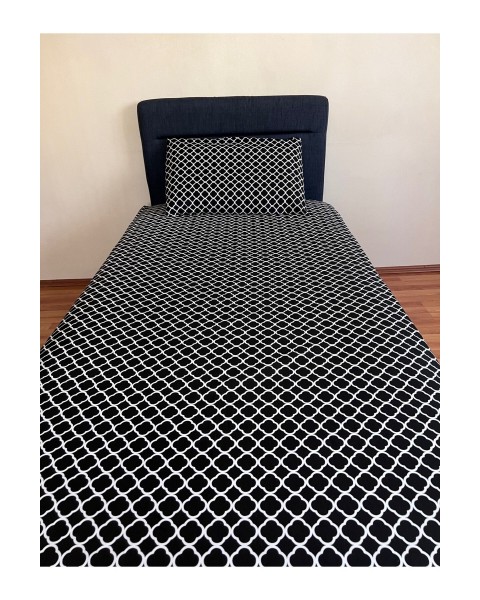 Fitted Lastikli Çarşaf (YASTIKLI) Takımı Siyah 100 x 200 100 x 200  siyah