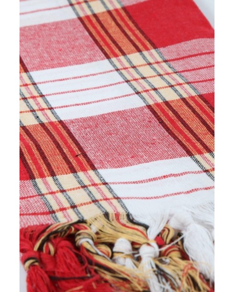 Klasik Hamam Peştamalı, %100 Pamuk, 80x180 Cm.-kırmızı  80 x 180  Kırmızı