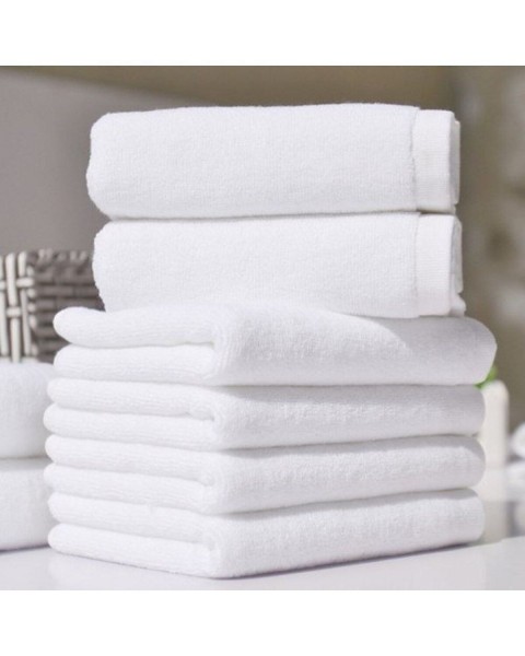Otel Havlusu 1 Adet Pamuklu Banyo Havlusu 450 gr 70*140 Cm - Beyaz  70 X 140  beyaz