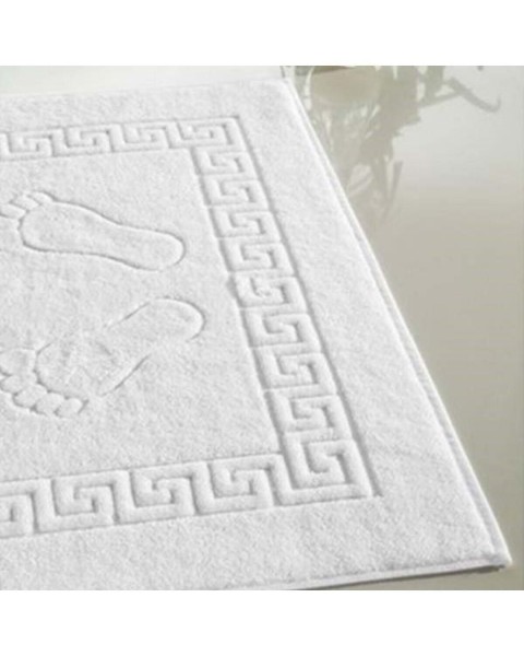 Pamuklu Banyo Paspası Ayak Havlusu 50x70 Beyaz Yüksek Emici Özellikli  50 x 70