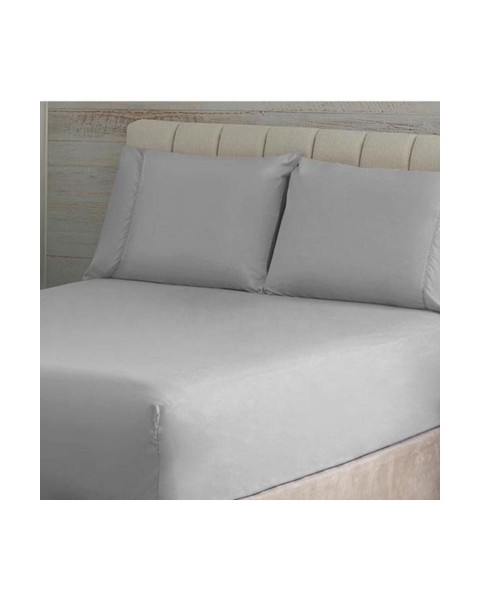 Tek Kişilik Lastikli Çarşaf Takımı (YASTIKLI)  100 x 200  Gri İpliği Boyalı