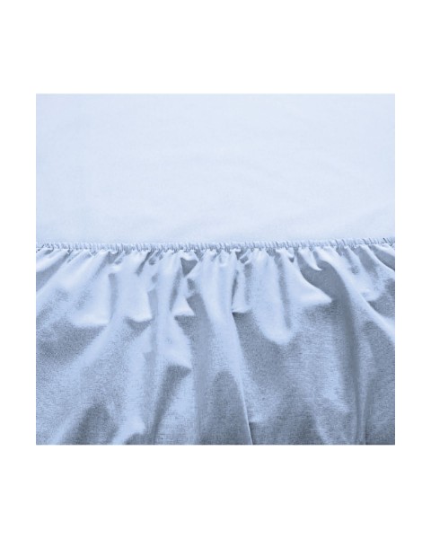Tek Kişilik Lastikli Çarşaf Takımı (YASTIKLI)  100 x 200  Mavi İpliği Boyalı
