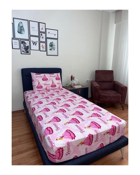 Tek Kişilik Lastikli Çarşaf (Yastıklı) 100 x 200 100 x 200  Prenses